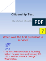 Citizenship Test: By: Zuhair Chaudhry