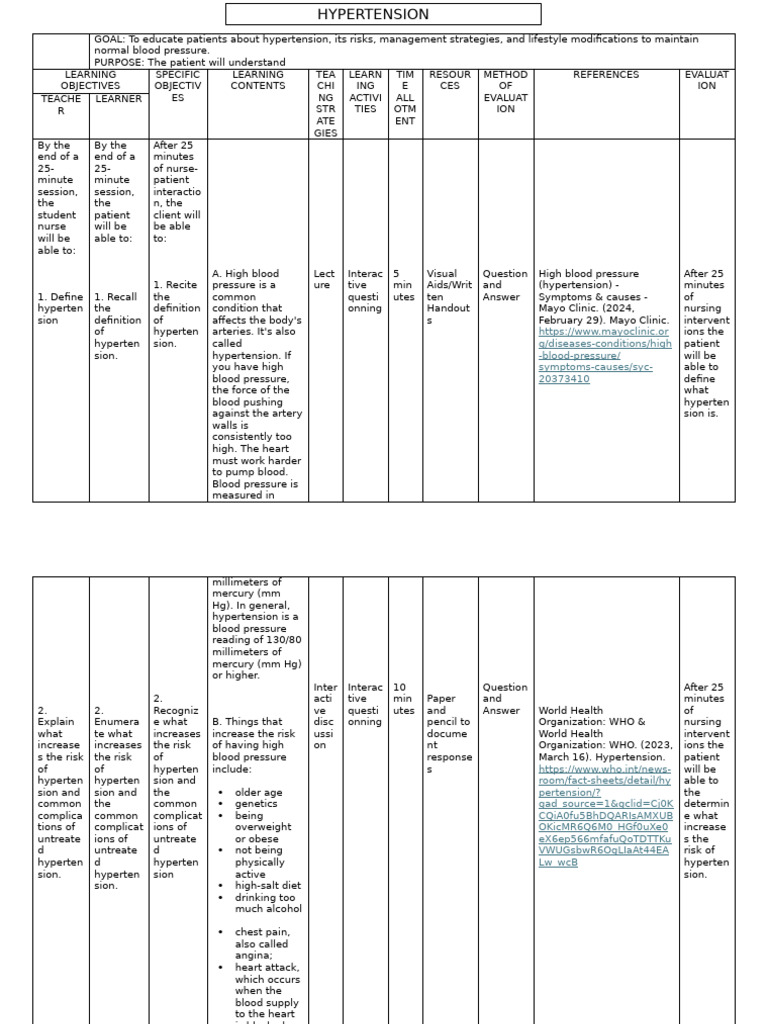 HTP | PDF | Heart | Hypertension