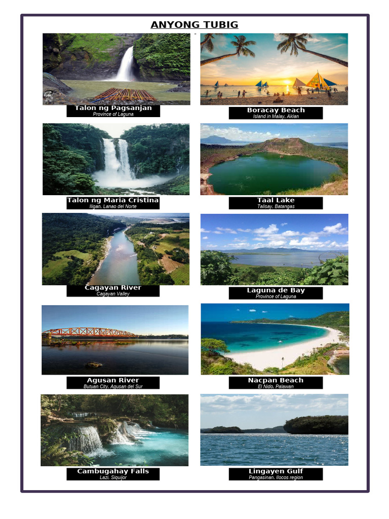 Anyong Tubig sa Pilipinas | PDF