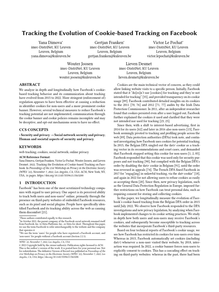 Facebook's Evolving Cookie Tracking | PDF | Http Cookie | Websites