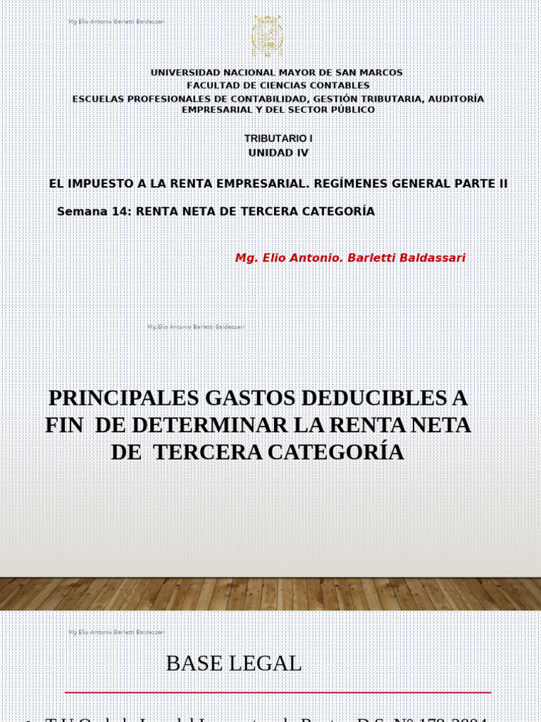 Gastos Deducibles en Renta Empresarial | PDF | Impuesto sobre la renta ...