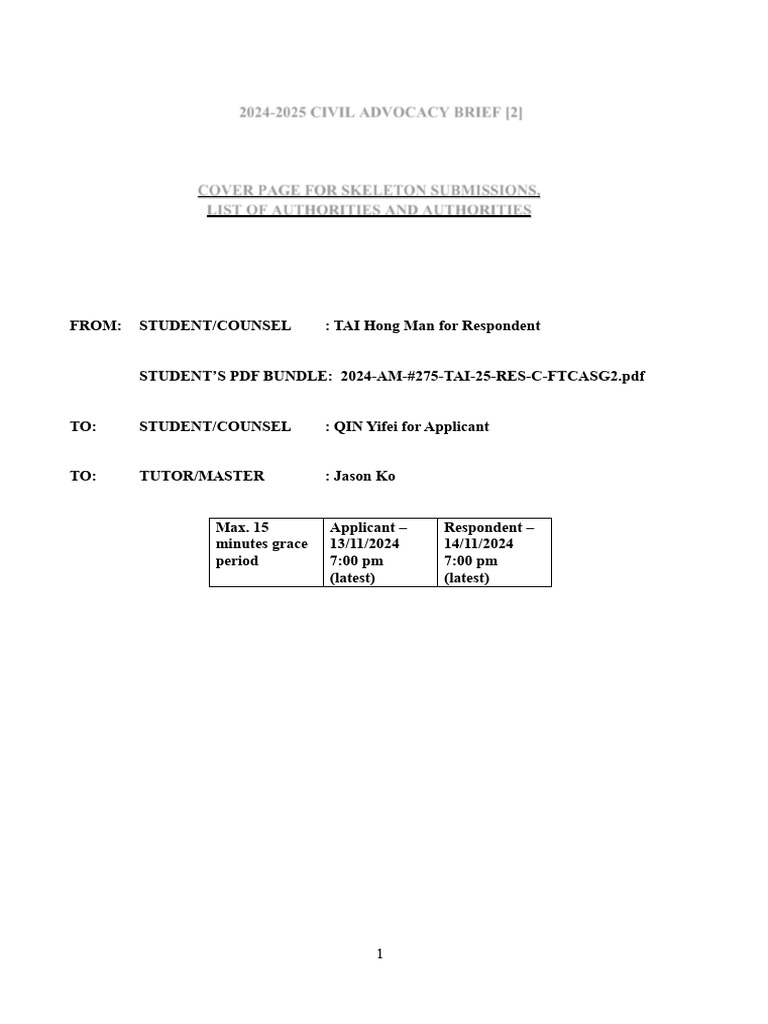 2024 Am #275 Tai 25 Res C Ftcasg2 PDF | PDF | Discovery (Law) | Lawsuit