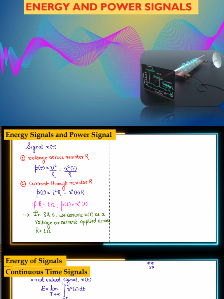 Lecture-10 Energy and Power Signals | PDF