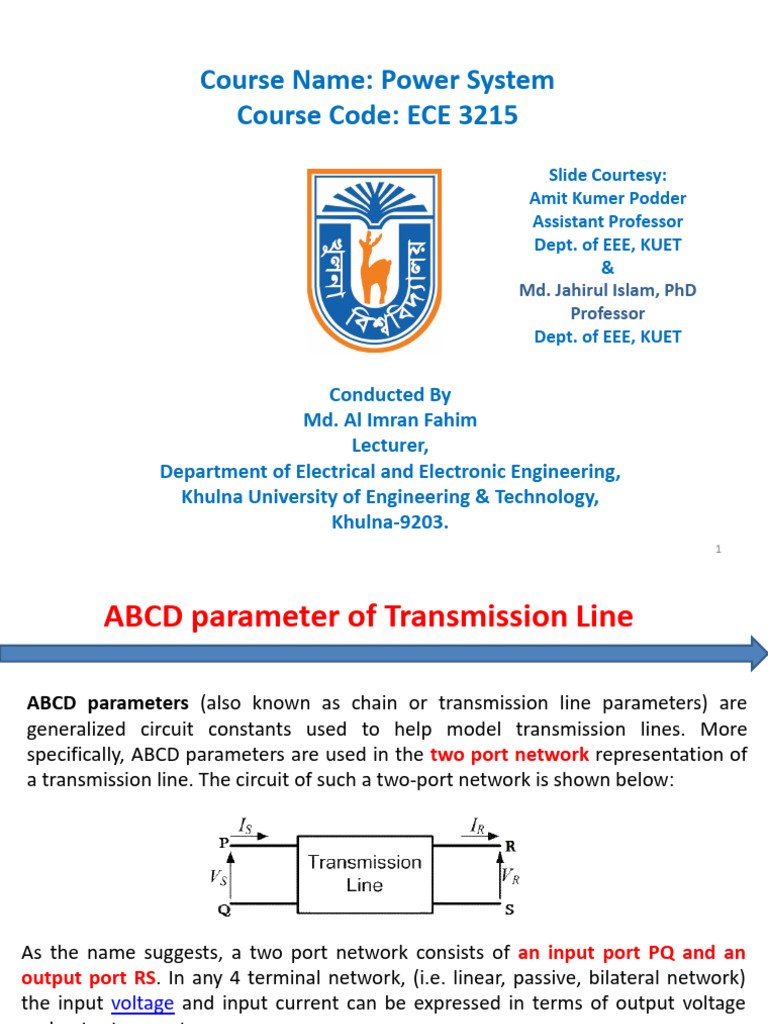 Lec 03 | PDF | Electric Power Transmission | Ac Power