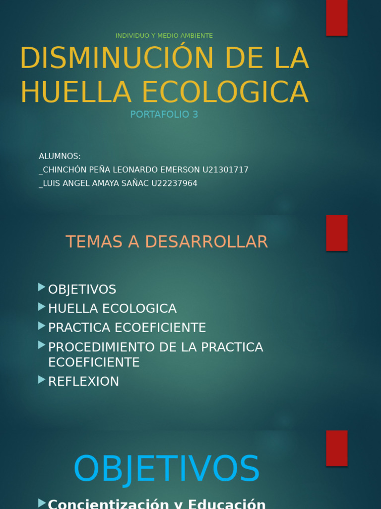 Disminución de la Huella Ecológica | PDF | Ciencia y matemáticas