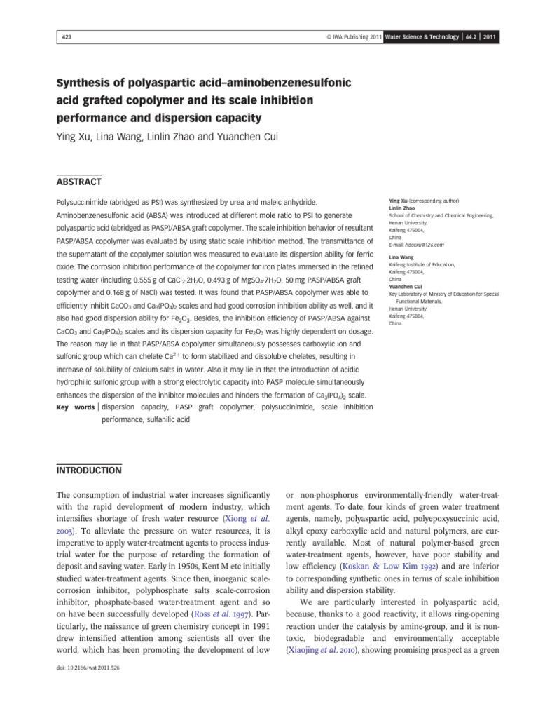 Problem Solving Using Polyaspartic Acid