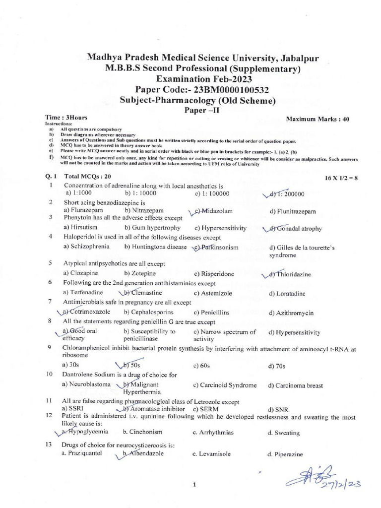 MBBS 2ND PROF. FEB 23 23BM0000100532-compressed | PDF