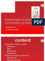 Determination of Ammonia Concentration by Titration