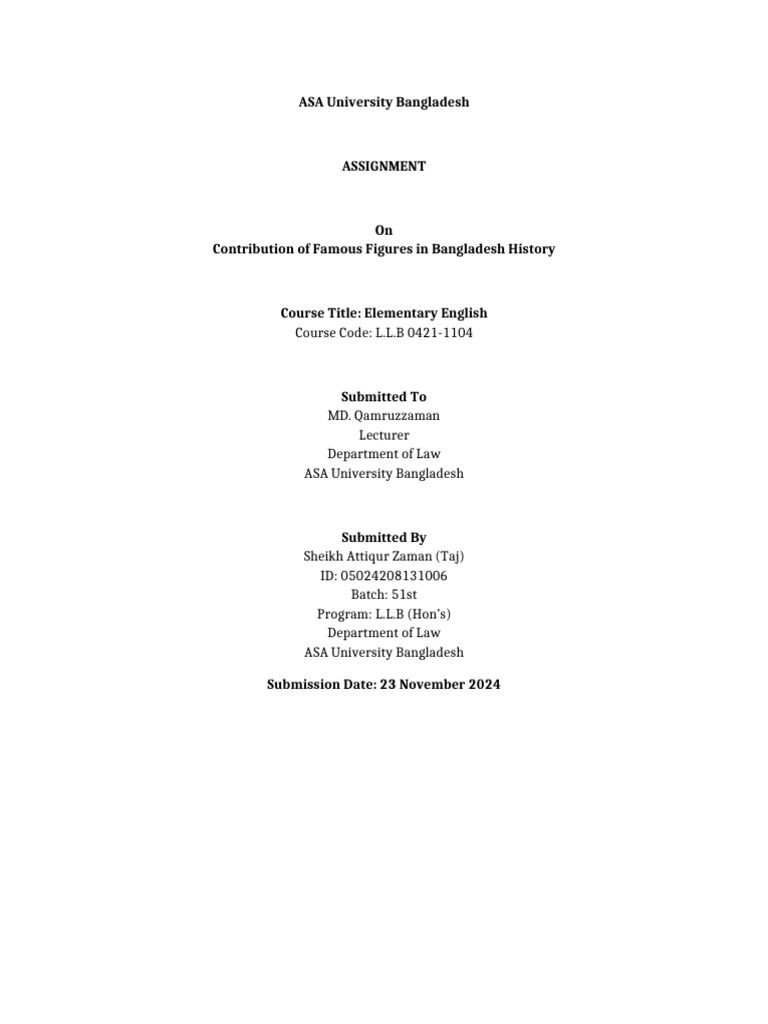 ASA University Assignment Cover | PDF