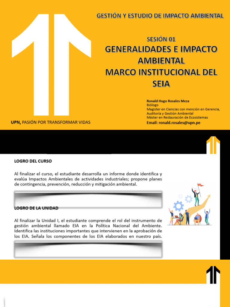 Impacto Ambiental y Gestión EIA UPN | PDF | Evaluación de impacto ...