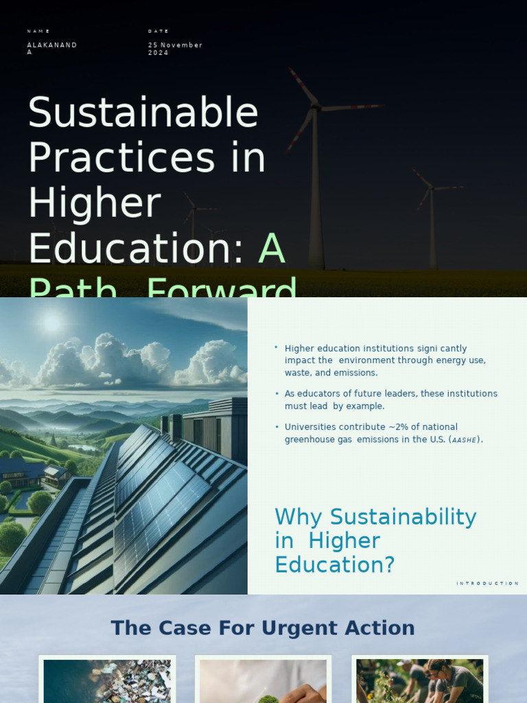 Sustainable Practices To Be Adopted by Higher Education | PDF ...