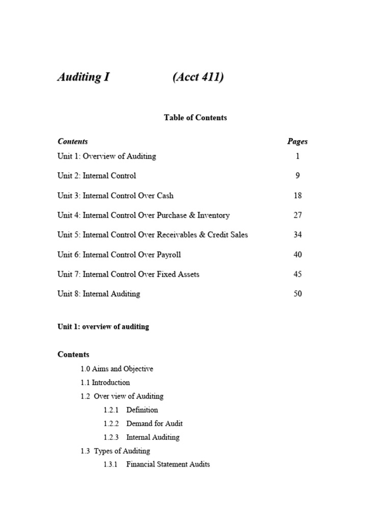 Comprehensive Guide to Auditing | PDF | Internal Control | Audit