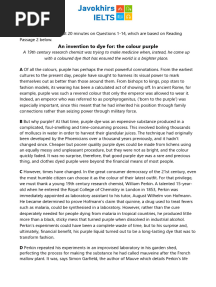 Passage 2 - An Invention For Dye