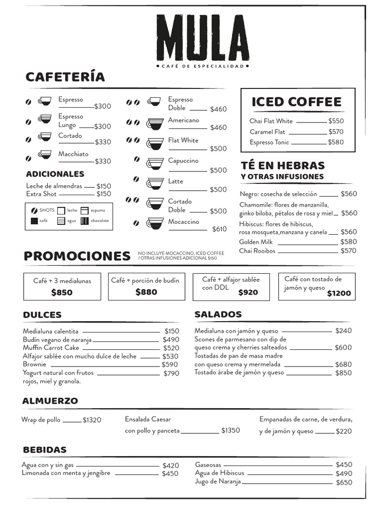 Carta Mula | PDF | Alimentos | Bebida