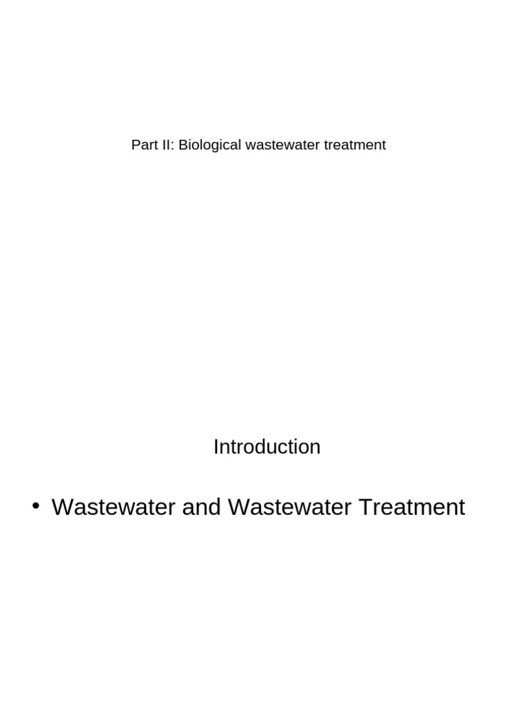 Capter 3 Biological Wastewater Treatment | PDF | Sewage Treatment ...