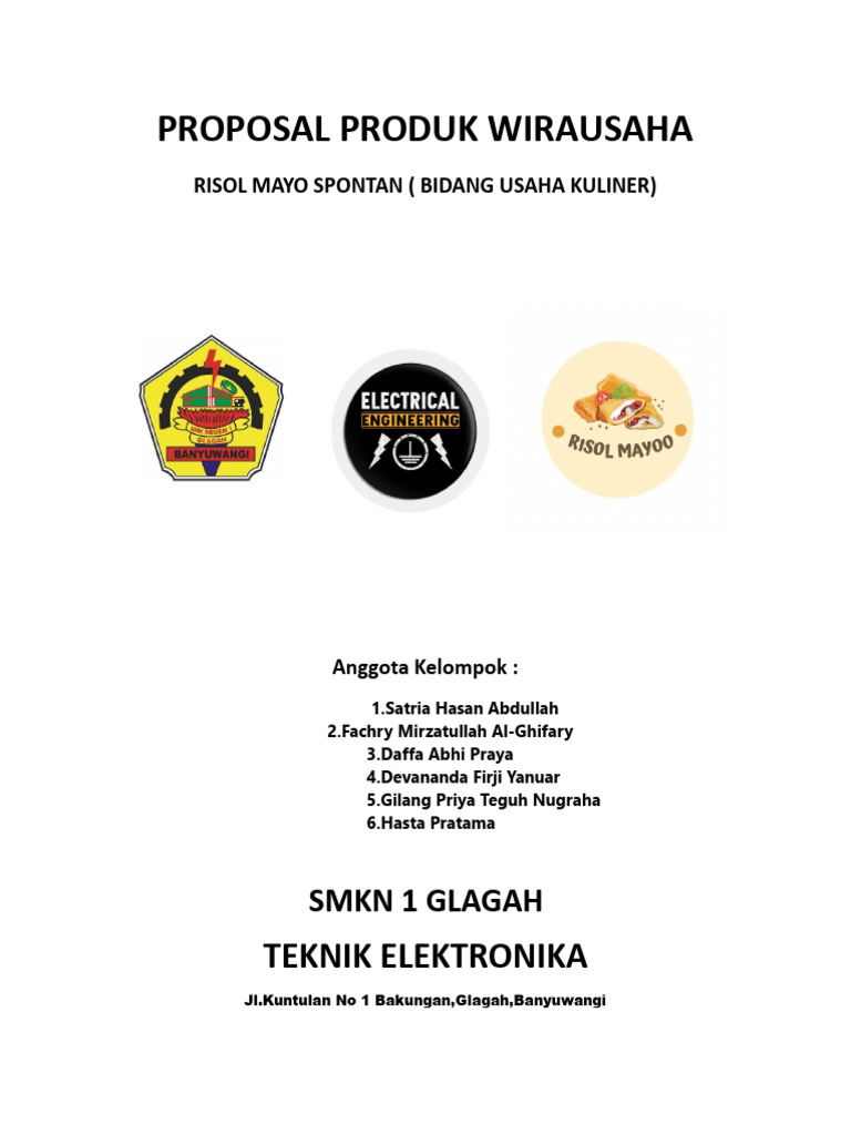 Proposal Usaha Risol Mayo Spontan | PDF