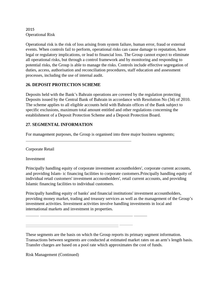 Managing Operational Risk in Banking | PDF | Market Liquidity ...