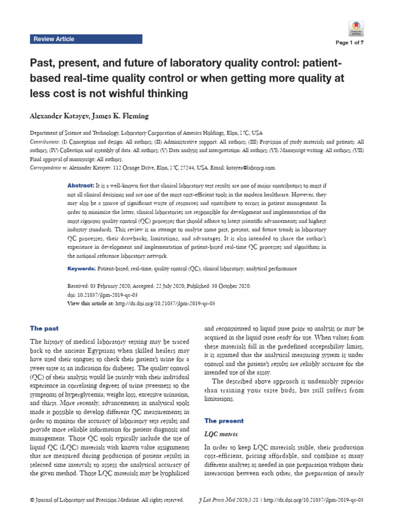 Lab Quality Control Evolution | PDF | Normal Distribution | Standard ...