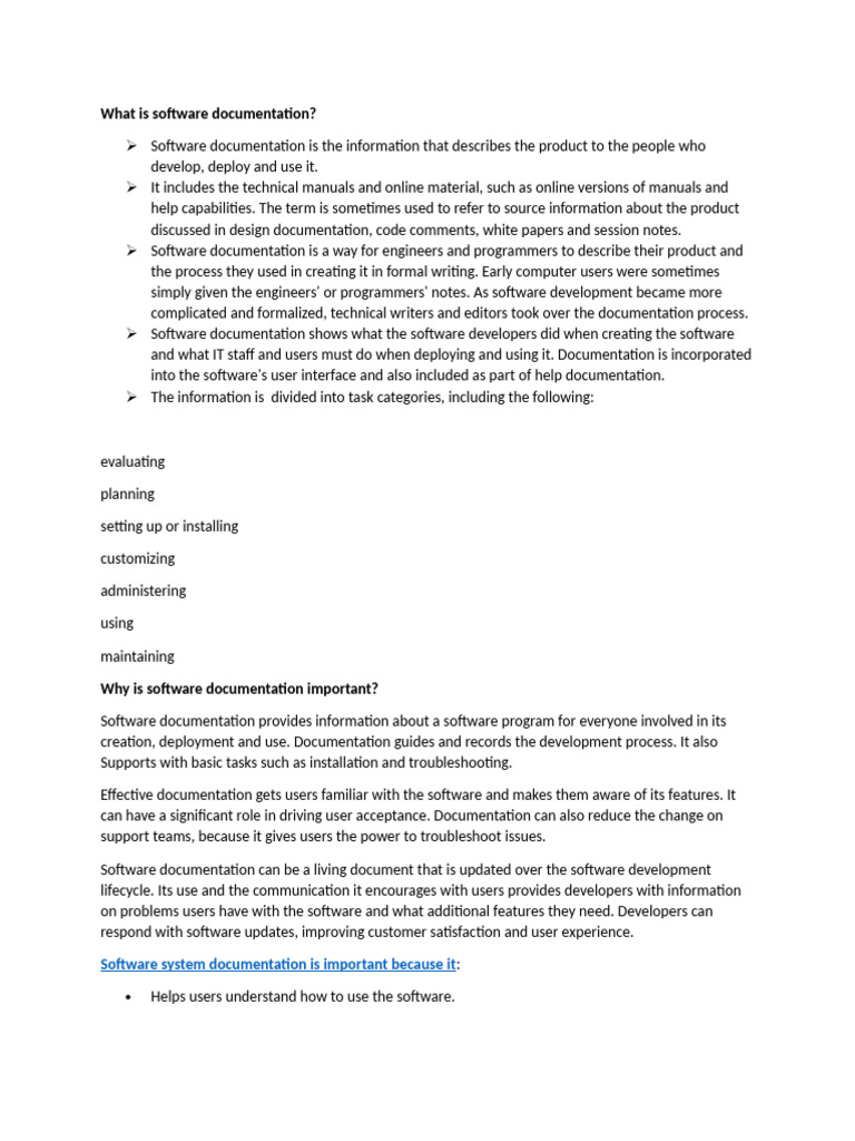 Understanding Software Documentation | PDF | Quality Management System ...