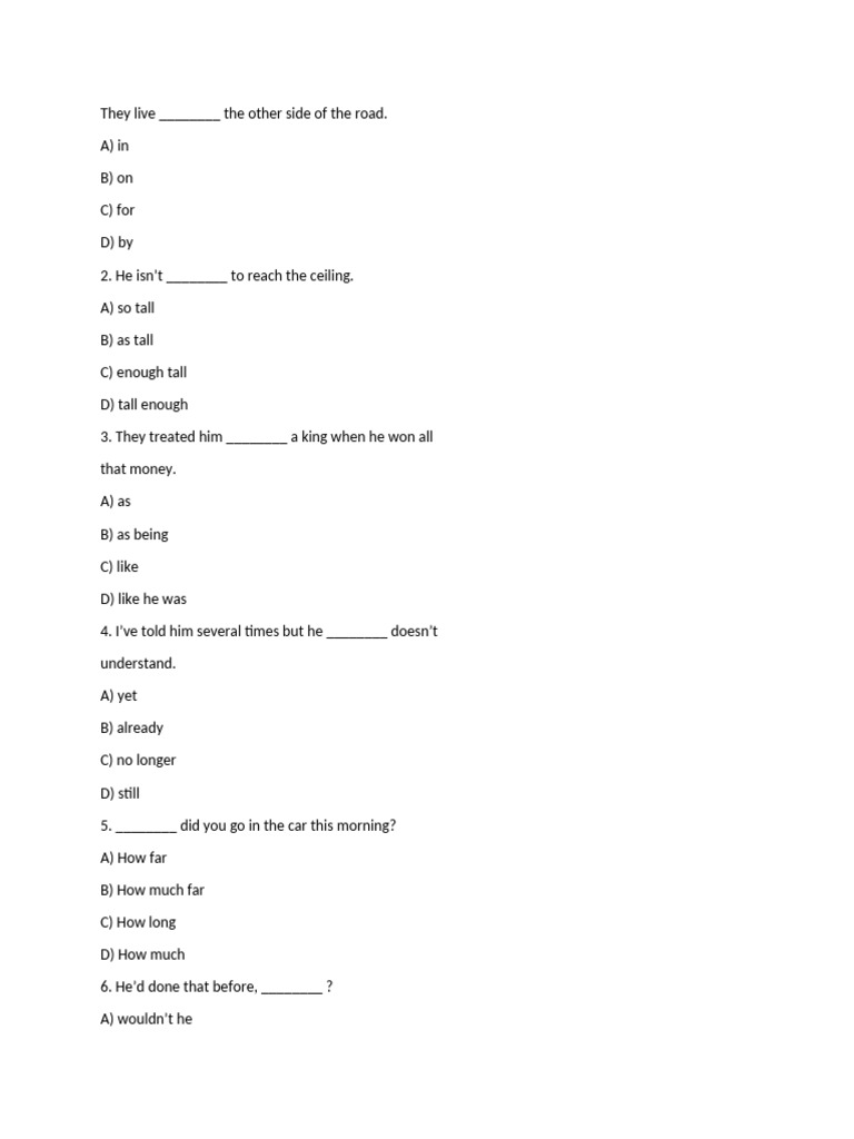 Test Intermediate B1 | PDF | Art