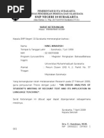 Surat Keterangan Penelitian Ning W