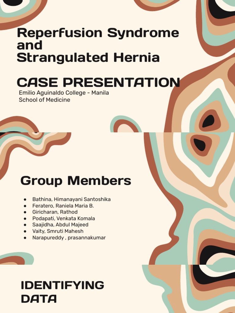 Reperfusion Syndrome and Strangulated Hernia Case Presentation | PDF ...