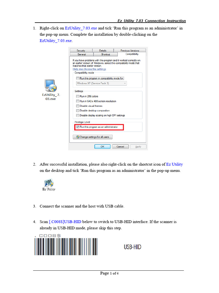 Ez Utility 7 03 Connection Instruction Pdf Image Scanner