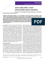 Synthesis of A Metal Oxide With A Room-Temperature Photoreversible Phase Transition