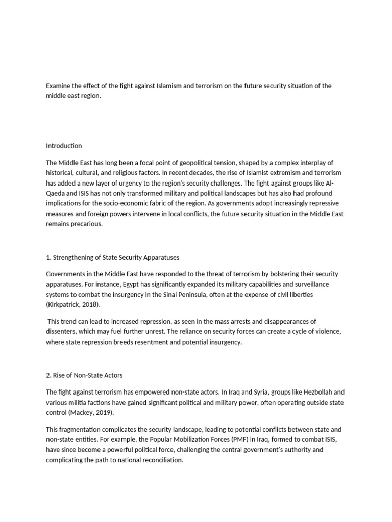 Islamism And Terrorism 1 Pdf Governance Peacebuilding