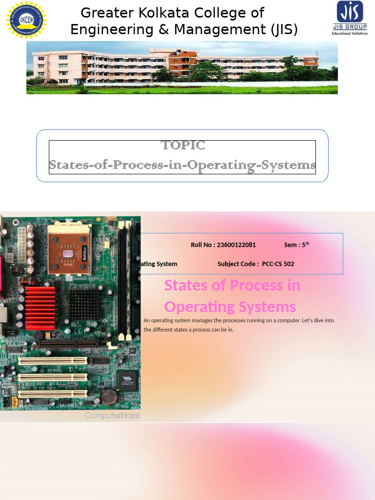 Process States in Operating Systems | PDF | Operating System | Computer ...