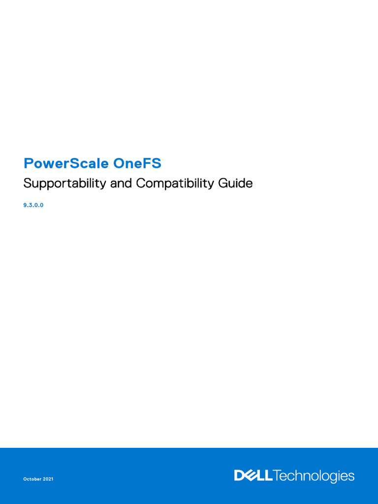 PowerScale OneFS Compatibility Guide | PDF | Apache Hadoop | Computer ...