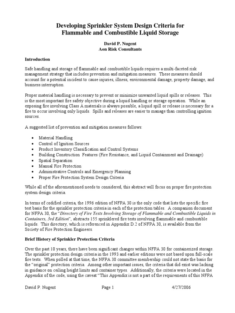 Developing Sprinkler System Design Criteria... D.nugent Expa PDF