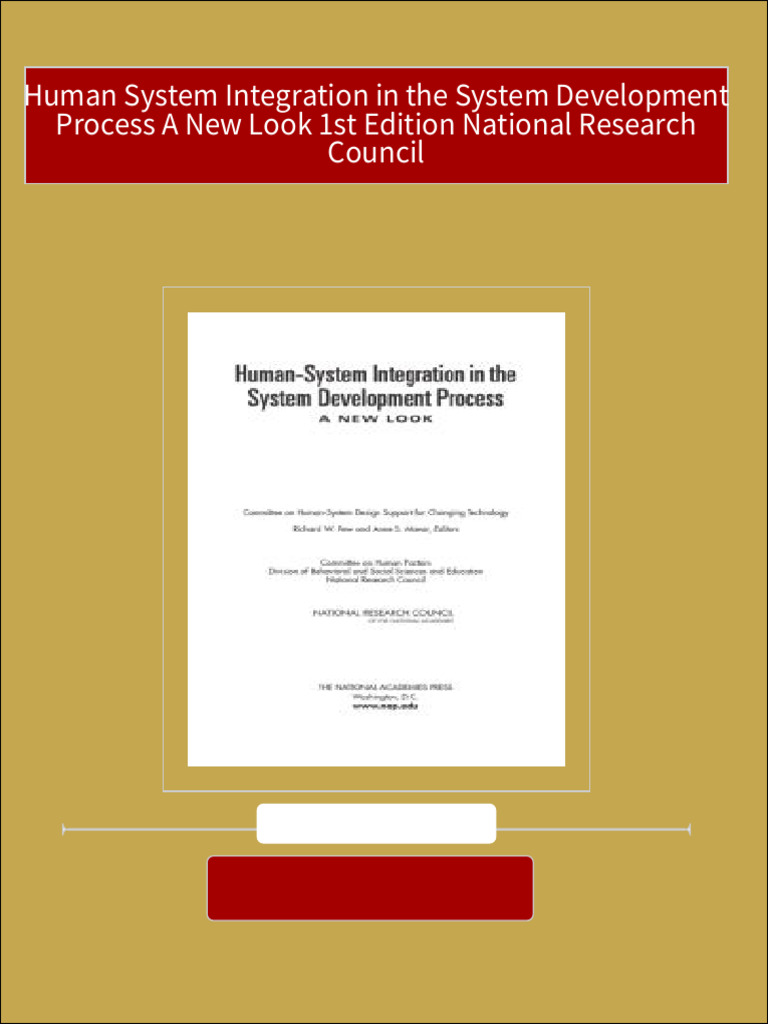 Human system integration in the system development process a new look