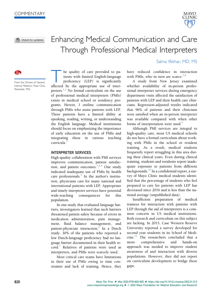 Enhancing Medical Communication And Care Through Professional Medical