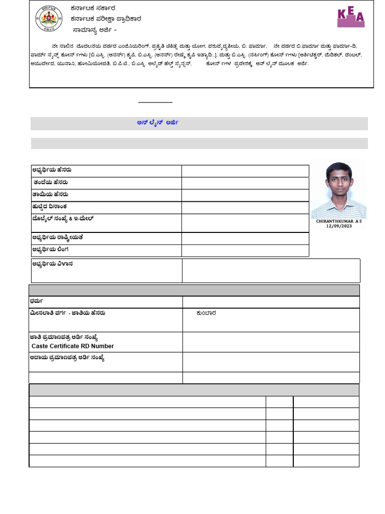 Karnataka UG Online Application 2024 | PDF