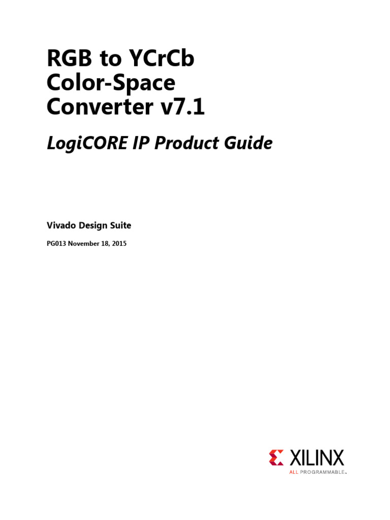 pg013 V Rgb2ycrcb | PDF | Rgb Color Model | Input/Output