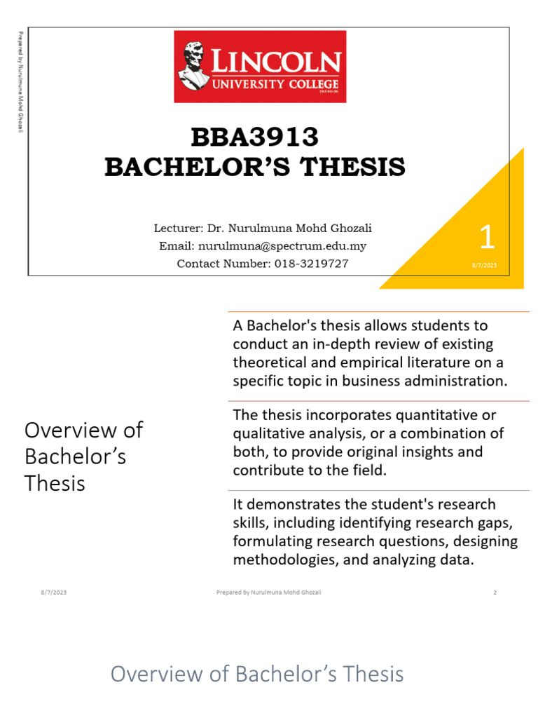 Bachelor’s Thesis Guide for Business Students | PDF | Qualitative ...
