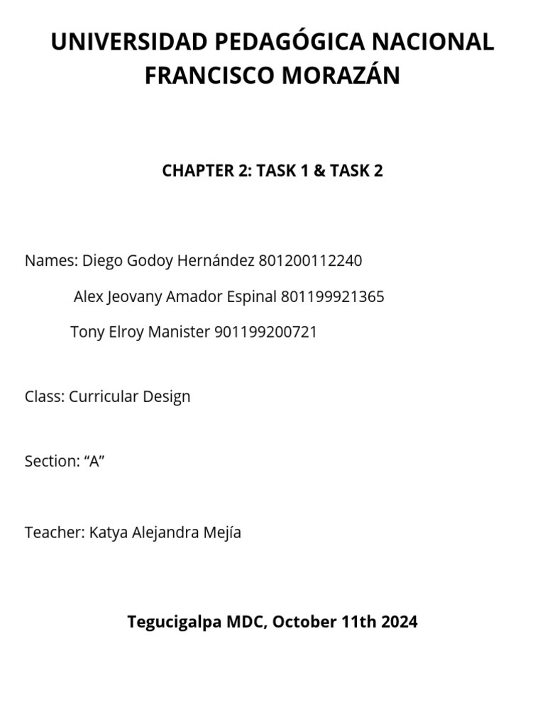 Chapter 2 Tasks - Group of Three | PDF | Learning | Human Communication