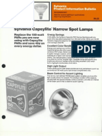 Sylvania Halogen Capsylite PAR-38 Narrow Spot Lamps Product Information Bulletin