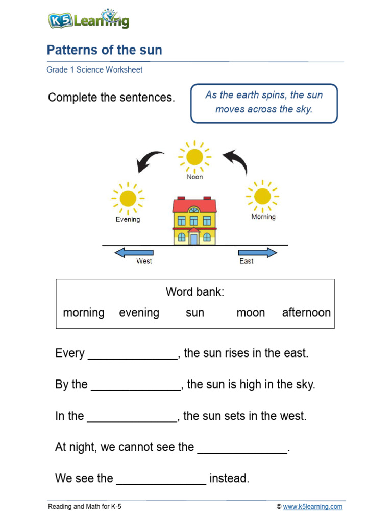 Patterns of The Sun Worksheet | PDF | Young Adult