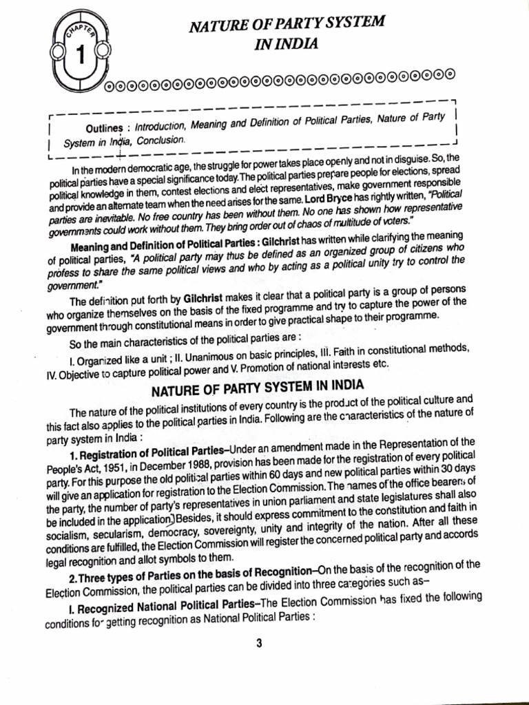 Nature of Party System | PDF