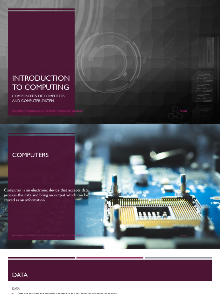Components of Computers | PDF | Central Processing Unit | Hertz