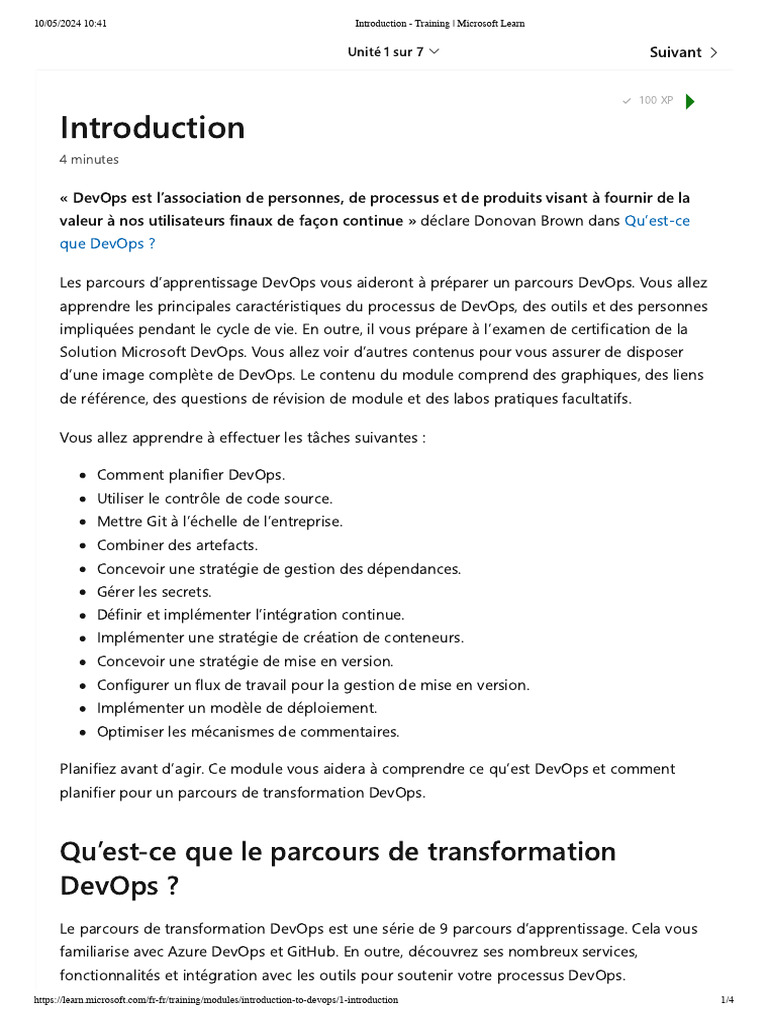 Introduction au parcours DevOps Microsoft | PDF | Microsoft | Cloud ...
