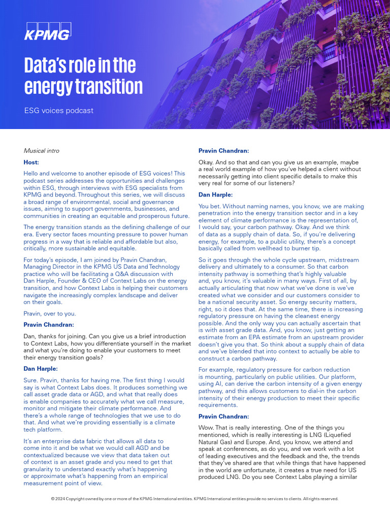 Data Role in The Energy Transition | PDF | Climate Change Mitigation ...