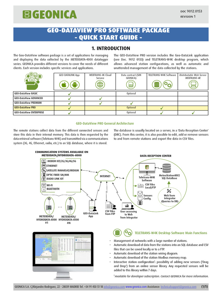 9012 0153 GEO-DataView PRO Quick Guide | PDF | Installation (Computer ...