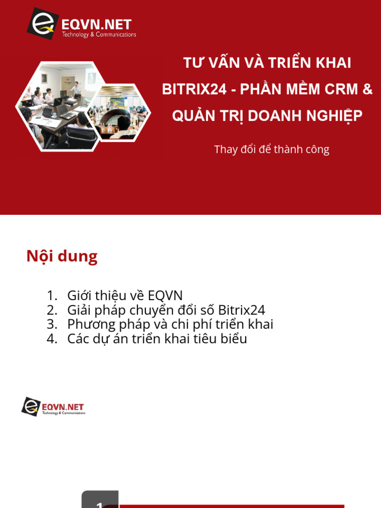 Giải Pháp Phần Mềm Bitrix24 - Eqvn | PDF