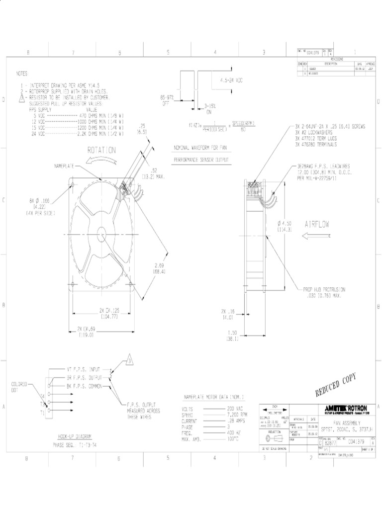 Airflow and Motor Performance Data | PDF | Mechanical Engineering ...