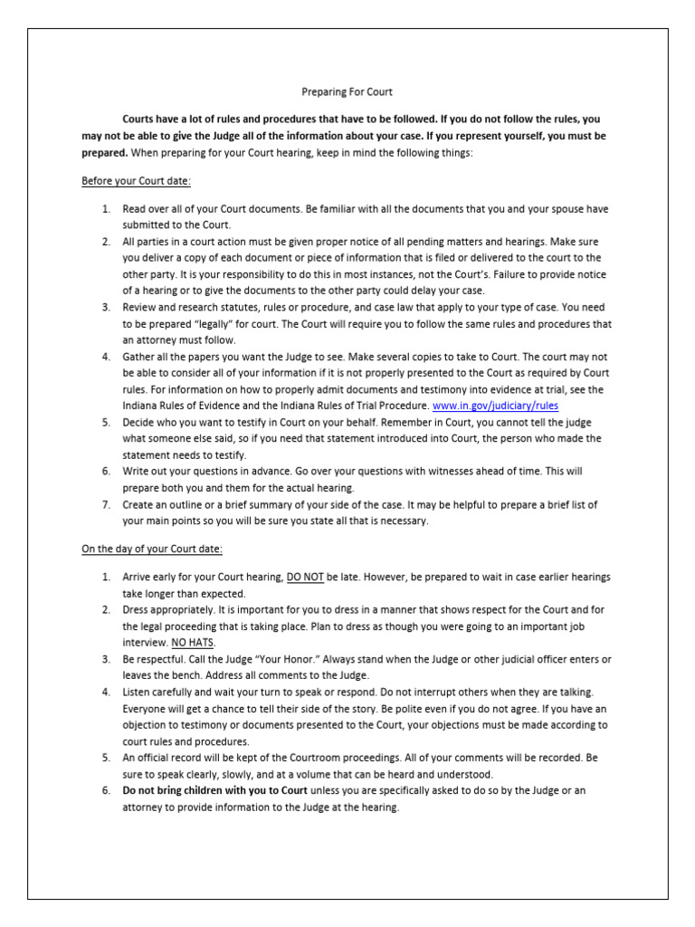 Preparing For Court Proceedings | PDF | Judge | Courtroom