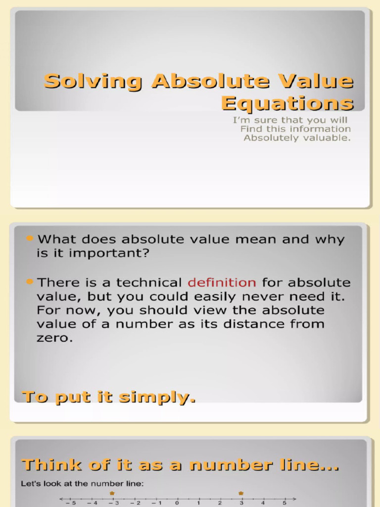 Absolute Value | PDF