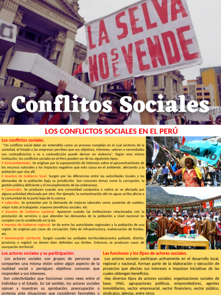 5° Los Conflictos Sociales en El Perú | PDF | Mediación | Conflicto ...
